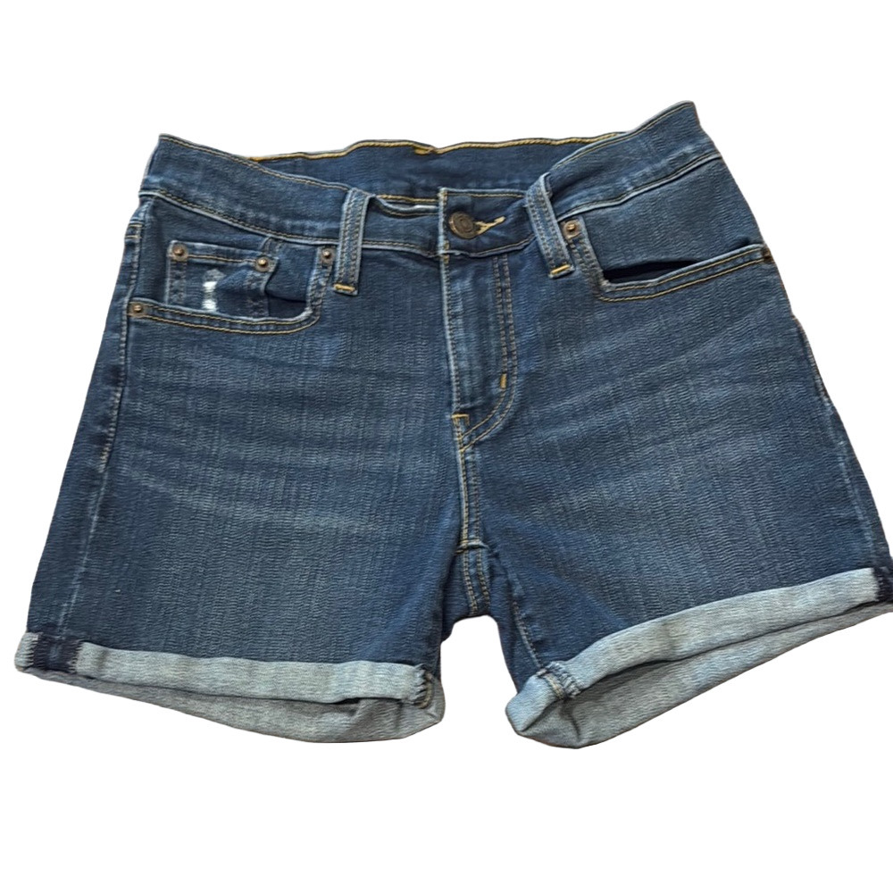 Levi’s midi denim shorts, size 25